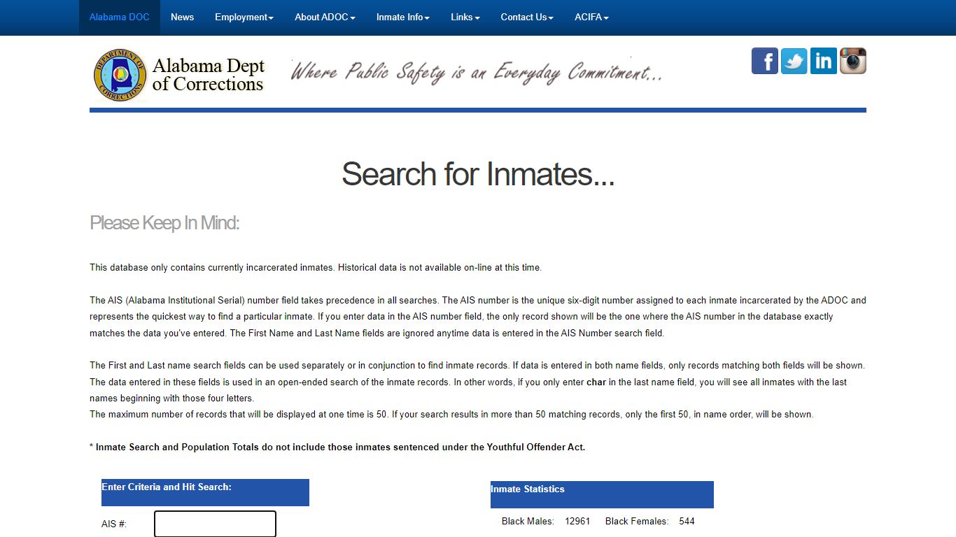 - Alabama Dept of Corrections - Alabama Department of ...